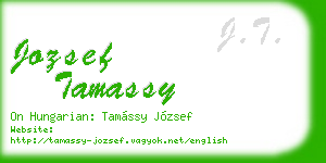 jozsef tamassy business card